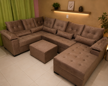 Carregar imagem no visualizador da galeria, Sofá de Canto com Chaise 2,20 x 3,00 x 1,40 m