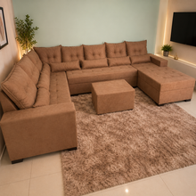 Carregar imagem no visualizador da galeria, Sofá de Canto com Chaise 2,20 x 3,30 x 1,50 m