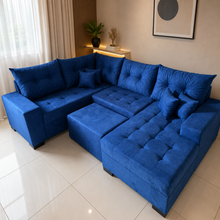 Carregar imagem no visualizador da galeria, Sofá de Canto com Chaise 1,80 x 2,50 x 1,40 m