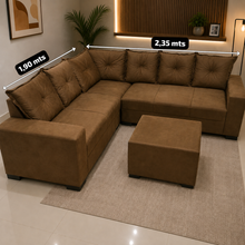 Carregar imagem no visualizador da galeria, Sofá de Canto 6 Lugares – 1,90 x 2,35 m
