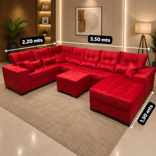 Carregar imagem no visualizador da galeria, Sofá de Canto com Chaise 2,20 x 3,50 x 1,50 m
