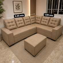 Carregar imagem no visualizador da galeria, Sofá de Canto 6 Lugares – 1,90 x 2,35 m
