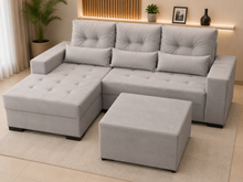 Carregar imagem no visualizador da galeria, Sofá com Chaise 1,30 x 2,00 m
