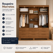 Carregar imagem no visualizador da galeria, Roupeiro Morretes 6.9 (kit espelho somado a parte)
