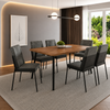 Mesa Stellar Mdp 160x90 C/ 6 Cad Hug - Nogueira/preto