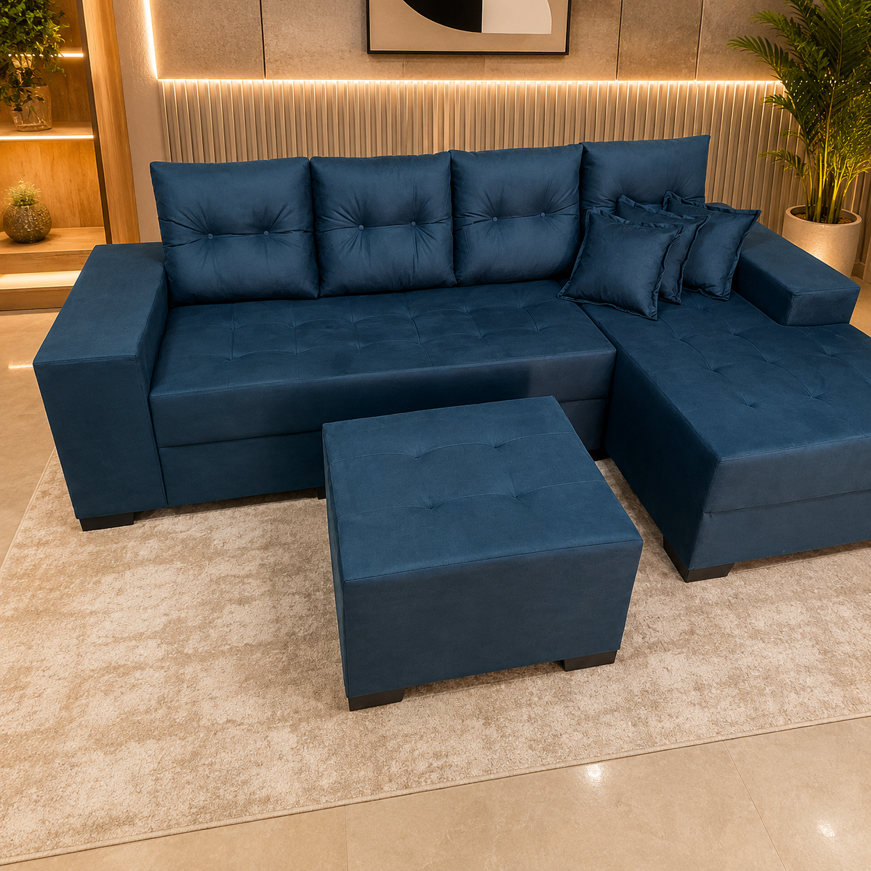 Sofá de Canto com Chaise 2,50 x 1,40 m