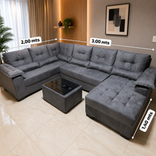 Carregar imagem no visualizador da galeria, Sofá de Canto com Chaise 2,00 x 3,00 x 1,40 m
